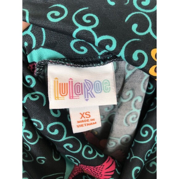 Lularoe Green Scroll Bird Maxi Skirt Women's Size XS - Picture 4 of 4